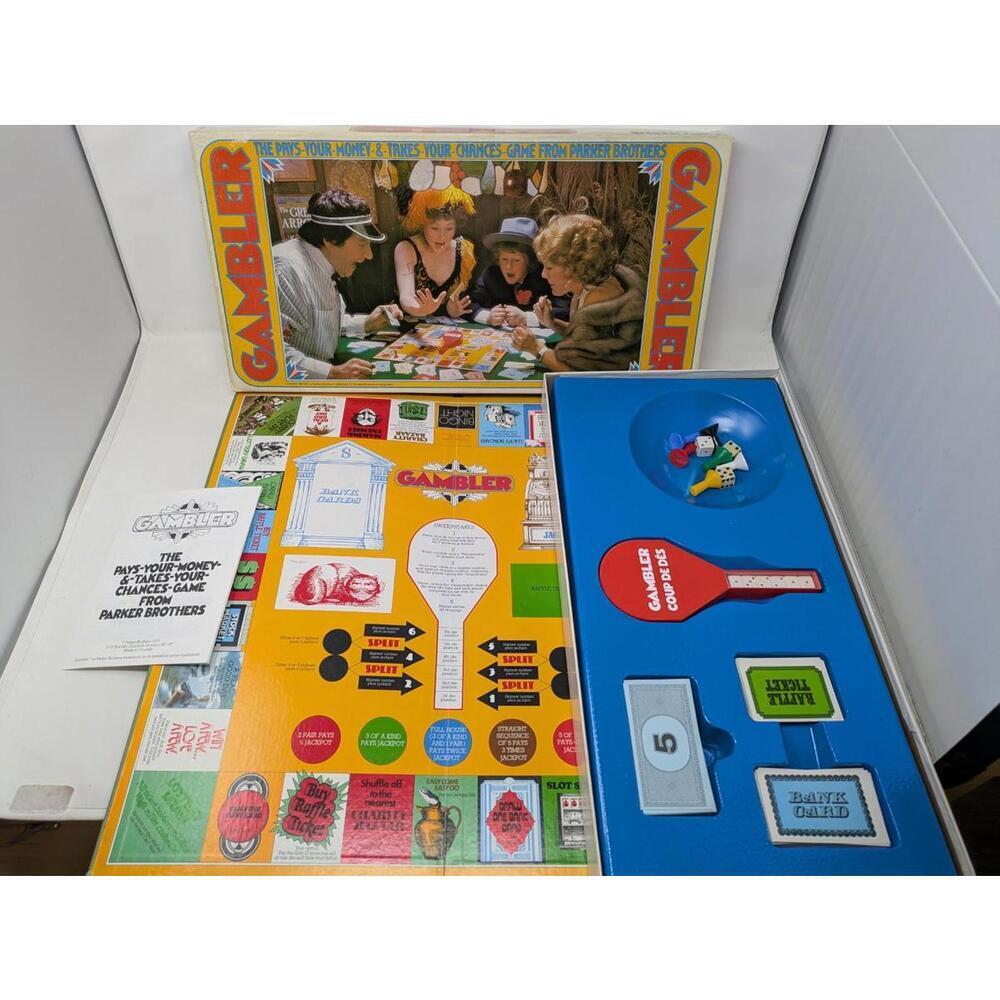 Vintage 1975 Parker Brothers Gambler Board Game-Excellent